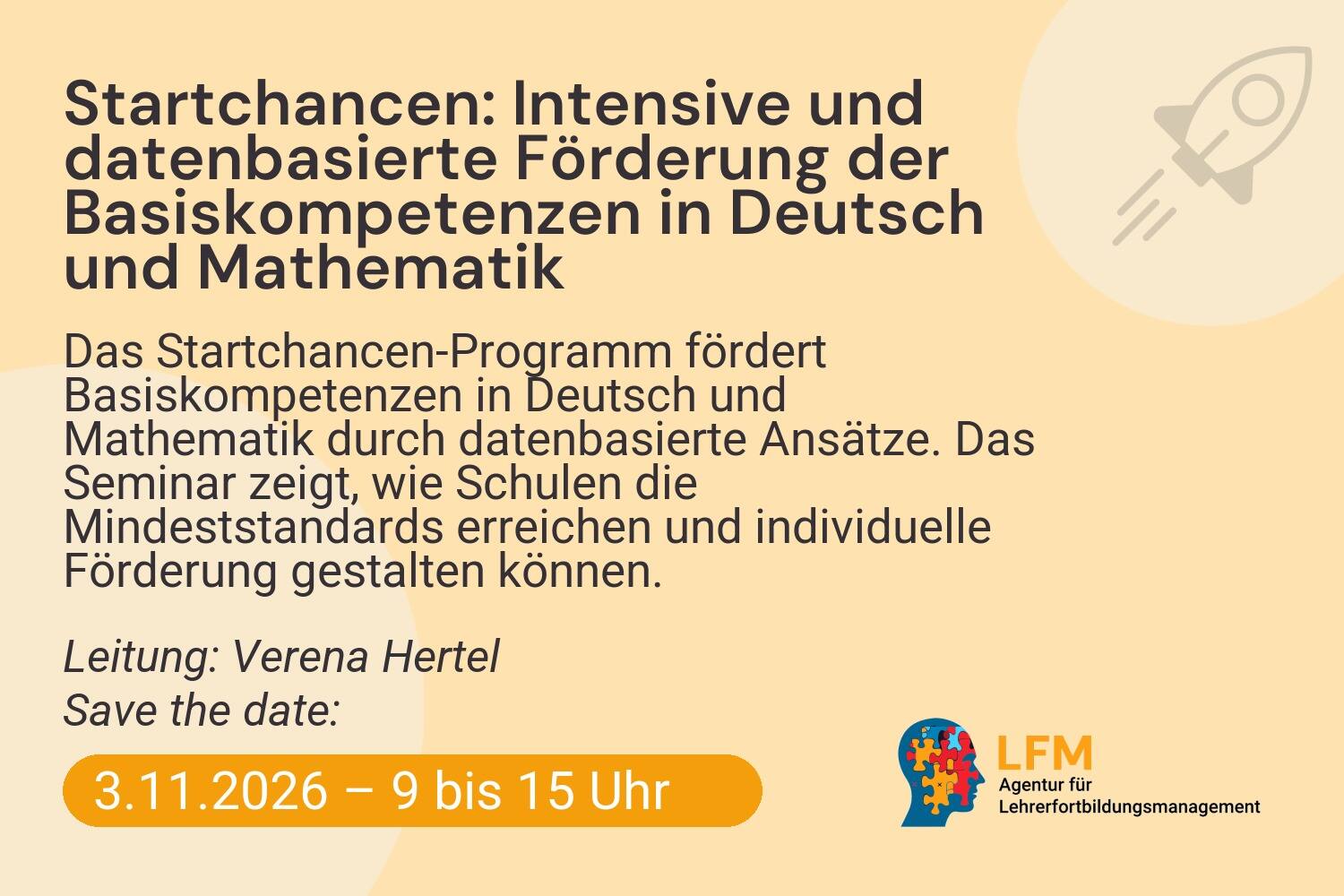Startchancen: Intensive und datenbasierte Förderung der Basiskompetenzen in Deutsch und Mathematik
