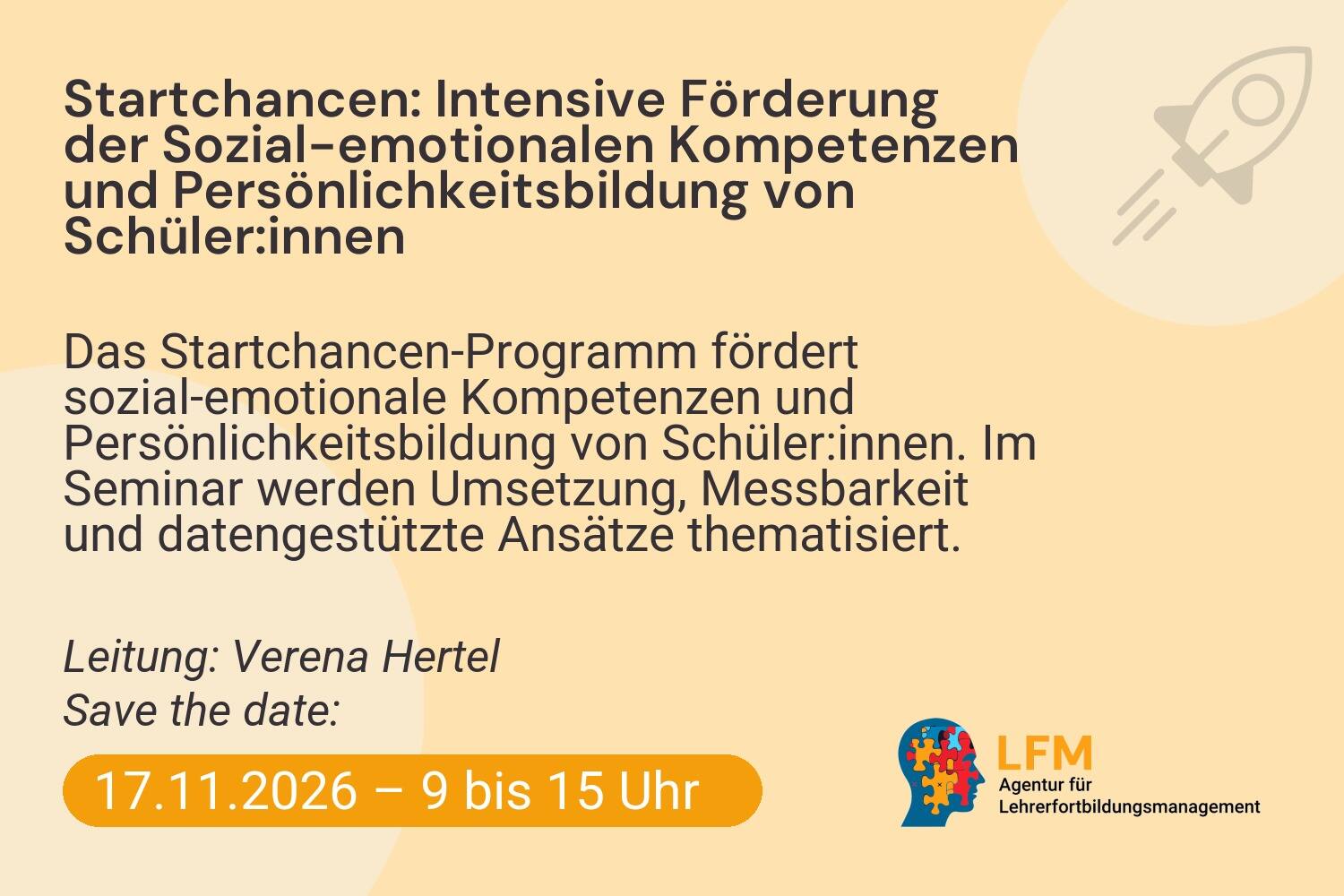 Startchancen: Intensive Förderung der Sozial-emotionalen Kompetenzen und Persönlichkeitsbildung von Schüler:innen